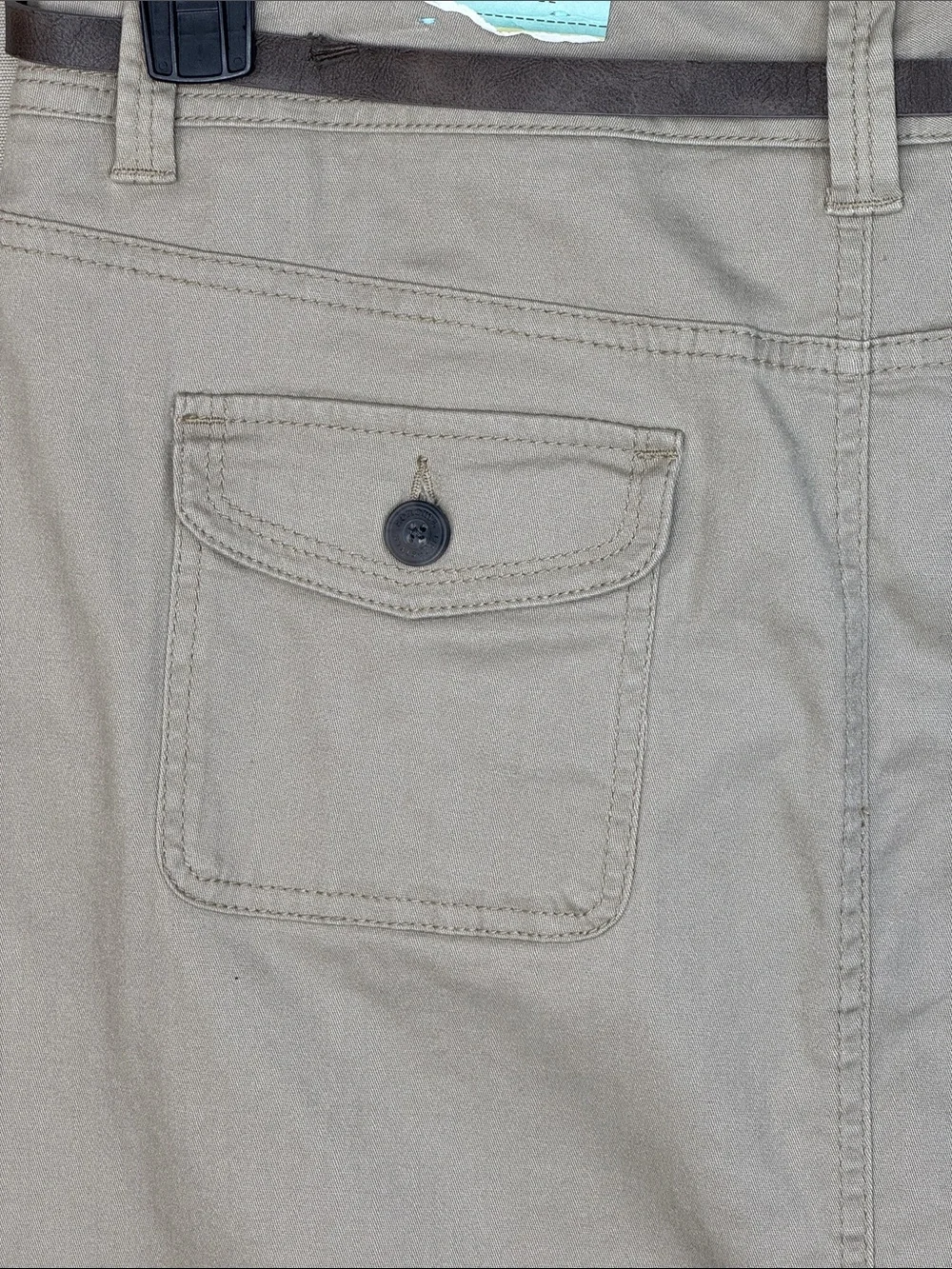 Sonoma Skirt Tan Mini Slim Brown Belt in Size 16  NWT